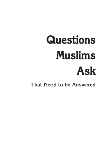 Questions Muslims Ask - Global Initiative: Reaching Muslim Peoples