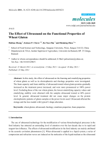 The Effect of Ultrasound on the Functional Properties of