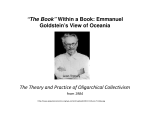 “The Book” Within a Book: Emmanuel Goldstein`s View