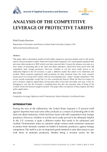 analysis of the competitive leverage of protective tariffs