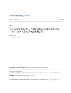 The Grand Rapids Civil Rights Movement From 1954
