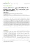 Species richness and aggregation effects on the productivity of