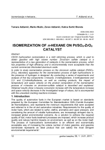 ISOMERIZATION OF n-HEXANE ON Pt/SO4