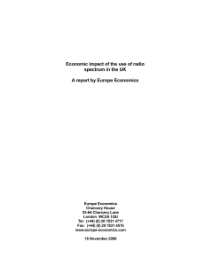 Economic impact of the use of radio spectrum in the UK