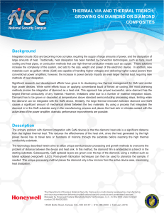 THERMAL VIA AND THERMAL TRENCH: GROWING ON DIAMOND