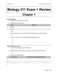Biol 211 (1) Exam 1 Review