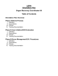 LOPA Orientation Plan Organ Recovery Coordinator I/II Table of