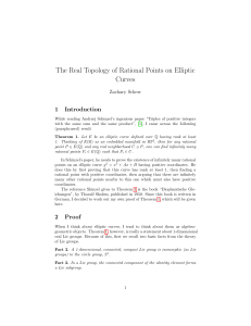 The Real Topology of Rational Points on Elliptic Curves