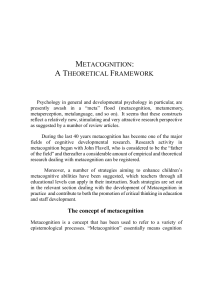 metacognition and theory of mind 11