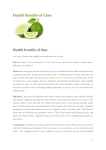Health Benefits of Lime
