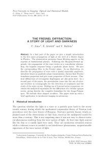 the fresnel diffraction: a story of light and darkness