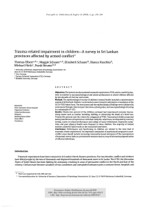 Trauma-related impairment in children : a survey