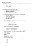 BIO 101 Exam 2 practice questions Practice questions Ch 8,9 YOU