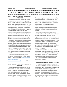 the young astronomers newsletter