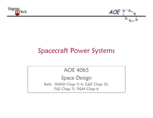 Spacecraft Power Systems