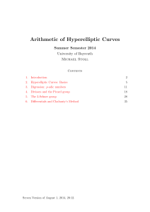 Arithmetic of hyperelliptic curves