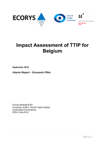 Impact Assessment of TTIP for Belgium