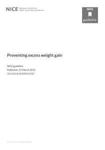 Preventing excess weight gain