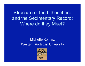 Structure of the Lithosphere and the Sedimentary Record: Where do