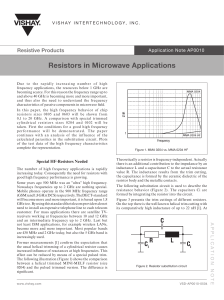 Resistors in Microwave Applications