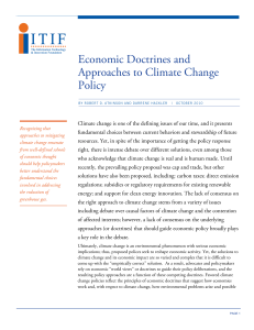 Economic Doctrines and Approaches to Climate Change Policy