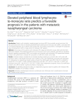 Elevated peripheral blood lymphocyte-to