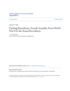 Pushing Boundaries: Female Sexuality From World War II to the