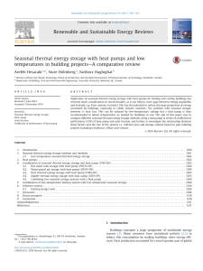 Seasonal thermal energy storage with heat pumps and low