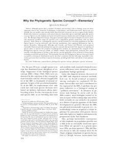Why the Phylogenetic Species Concept