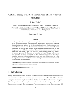 Optimal energy transition and taxation of non