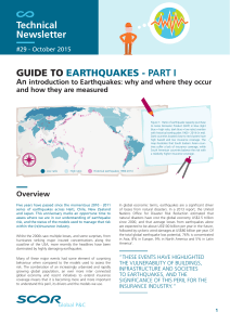 guide to earthquakes - part i