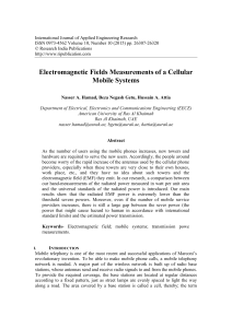 Electromagnetic Fields Measurements of a Cellular Mobile Systems