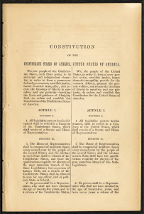CONSTITUTION OF THE CONFEDERATE STATES OF AMERICA