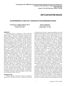 An Engineering-to-Biology Thesaurus for