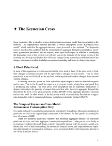 The Keynesian Cross