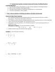 2.3 Solving Linear Equations Involving Fractions and
