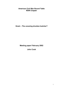 Meeting paper Feb 2002 - Grant – the uncaring drunken butcher?