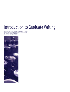 Introduction to Graduate Writing