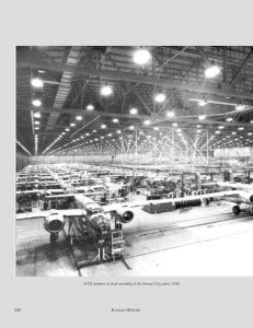 B-25J bombers in final assembly at the Kansas City plant, 1944.