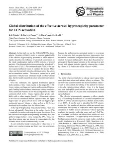 Global distribution of the effective aerosol hygroscopicity parameter