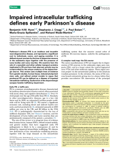 Impaired intracellular trafficking defines early Parkinson`s disease