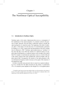 The Nonlinear Optical Susceptibility