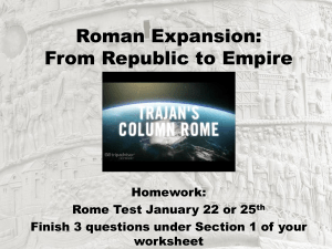 Roman Expansion: From Republic to Empire