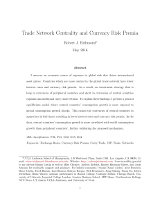 Trade Network Centrality and Currency Risk Premia