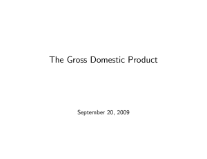 The Gross Domestic Product