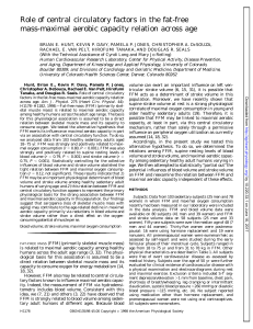 Role of central circulatory factors in the fat-free mass