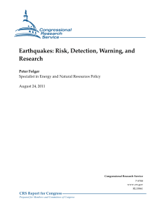 Earthquakes: Risk, Detection, Warning, and Research