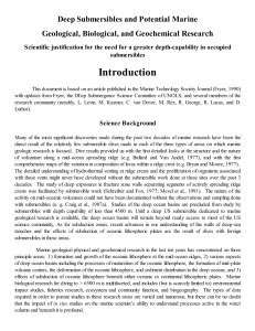 Deep submergence potential science