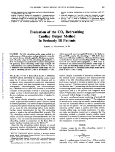 Evaluation of the CO2 Rebreathing Cardiac Output