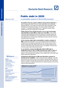 Public debt in 2020: A sustainability analysis for DM